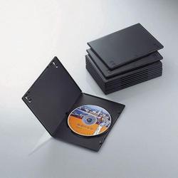 スリムDVDトールケース 1枚収納 ブラック 10枚セット CCD-DVDS03BK