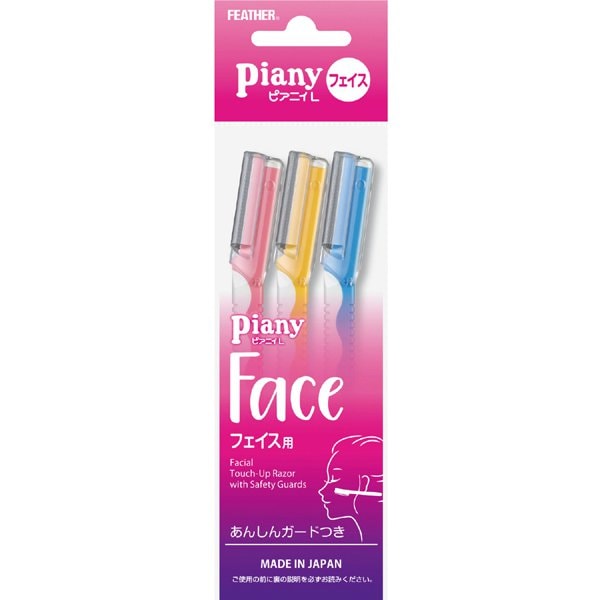 女性用カミソリ ピアニィL フェイス用（3本） PI-L