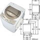 乾燥一体型洗濯機 8.0kg シャンパンゴールド ES-TG74V-N