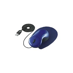 USB・PS/2接続 光学式マウス ワイヤータイプ ザ・フィットマウス(手の匠) ダークブルー EAM-UD1B