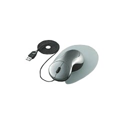 USB・PS/2接続 光学式マウス ワイヤータイプ ザ・フィットマウス(手の匠) シルバー EAM-UD1C