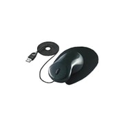 USB・PS/2接続 光学式マウス ワイヤータイプ ザ・フィットマウス(手の匠) ブラック EAM-UD1D