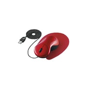 USB・PS/2接続 光学式マウス ワイヤータイプ ザ・フィットマウス(手の匠) レッド EAM-UD1R