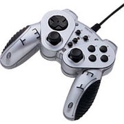 振動機能 デジタル/アナログ 12ボタン USBゲームパッド クリアシルバー JY-P58US