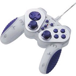 振動機能 デジタル/アナログ 12ボタン USBゲームパッド ラバーホワイト JY-P58UW