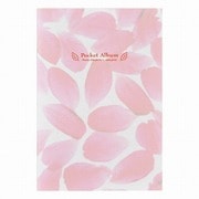 ミニポケットアルバム 40EX E/L/ポストカード 5冊セット 花びらピンク