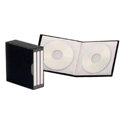 DVD&CDファイルブックタイプ 8枚収納×3冊 DCF2402BK(ブラック)