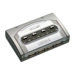 USB2.0切替器 パソコン2台-USB機器4台 SHBHSW42SV