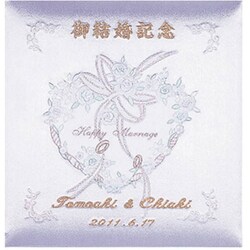 刺繍名入れ対応 フエルアルバム 婚礼用 ハッピーマリッジ Lサイズ ホワイト ア-OLK-107-W