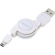 巻取り式 USB2.0ケーブル Aコネクタオス-ミニBコネクタオス 0.82m KU20-M08MB5