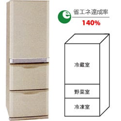 宮城県　三菱　ノンフロン冷凍冷蔵庫　MR-CU37M-C 宮城県 三菱 ノンフロン冷凍冷蔵庫 MR-CU37M-C - メルカリ