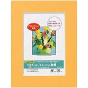 DigioカラーVカットマット台紙 A6(ハガキ)サイズ オレンジ DGVM-A6-O