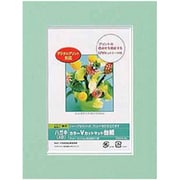 DigioカラーVカットマット台紙 A6(ハガキ)サイズ グリーン DGVM-A6-G