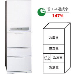 ノンフロン冷蔵庫 GR-37NA-W