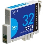 互換インクカートリッジ エプソン ICC32 シアン(染料) PLE-E32C