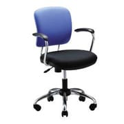 コンピュータチェア 肘付き アクアブルー+ブラック CCH-010ABU
