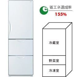 【超特価】 ヨドバシ.com R-S37VPAM-W ノンフロン 冷蔵庫 HITACHI 日立 - 冷蔵庫