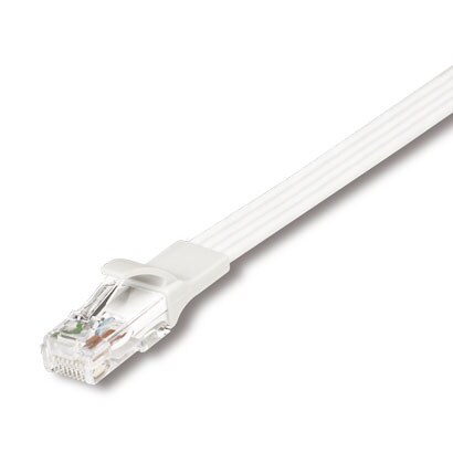カテゴリ6　フラットLANケーブル　　10m　ホワイト HLC-FT6-10MP