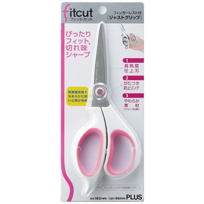 フィットカットハサミ 非対称 ピンク 34-389 SC-165A WP