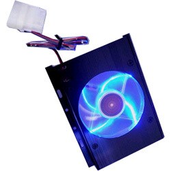 3.5インチHDD取付専用クーラー 青LED搭載8cmファン HDC80-BKLED