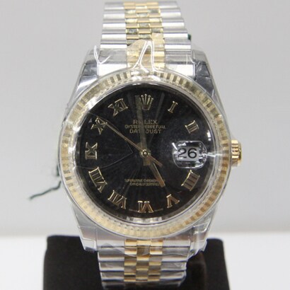 OYSTER PERPETUAL DATEJUST（オイスター パーペチュアル デイトジャスト）サンビームブラック ローマ 自動巻き メンズ 並行輸入品 116233