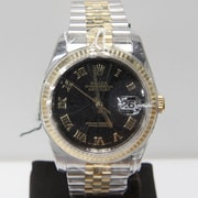 OYSTER PERPETUAL DATEJUST(オイスター パーペチュアル デイトジャスト)サンビームブラック ローマ 自動巻き メンズ 並行輸入品 116233