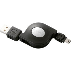 巻取り式 USBケーブル A-ミニBタイプ 1.5m USB-RLM515