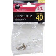 白熱電球 ミニクリプトンランプ E17口金 110V 40W形(36W) 35mm径 クリア KR110V36WCA