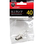 白熱電球 E17口金 100～110V 40W形 クリヤー 100/110V40WS35A