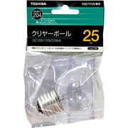 白熱電球 ミニボールランプ E26口金 100～110V 25W形 クリヤー GC100/110V25WA