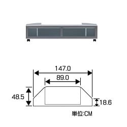 LK-FD5261-S（ホワイト） [プロジェクションテレビ用システムラック]