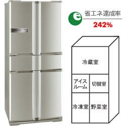 冷蔵庫 フレンチドア MR-W55H-T