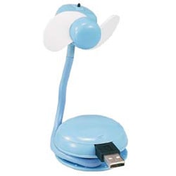 USBミニミニ扇風機 ライトブルー USB-TOY13M