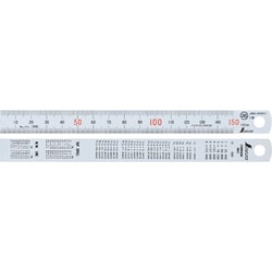 工作ツール 13005 G-22C ステン直尺シルバー 150mm