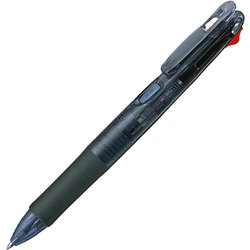 多色ボールペン クリップ-オンG 4C 0.7mm ノック式 4色（黒・青・赤・緑） 本体色：黒 スマートノック解除機構 バインダークリップ採用 B4A3-BK