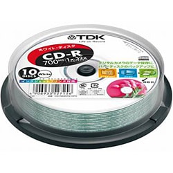 CD-R 700MB プリンタブルホワイト 10枚 CD-R80EW×10PS