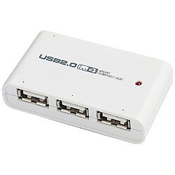 4ポートUSB2.0ハブ ホワイト UH-2104W