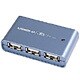 4ポートUSB2.0ハブ ブルー UH-2104BL