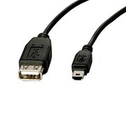 ミニUSBケーブル 2.0対応 Mini-A(オス)⇔Type-A(メス) 1m AUM20MA02