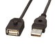 USBケーブル 延長用 USB2.0対応 ジョイントタイプ 0.5m ブラック AU205EBK