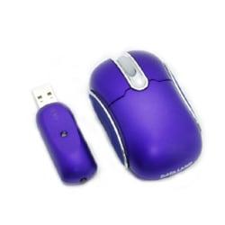 コードレスミニマウス USB 光学式 ブルー DL-70RFB