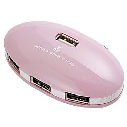 4ポートUSB2.0ハブ ピンク UH-2114P