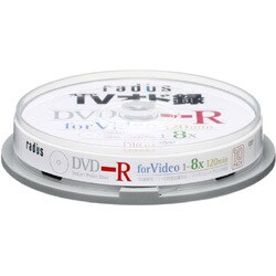 RVR470-S10-318 [録画用DVD-R 120分 1-8倍速対応 インクジェットプリンタ対応 10枚] TVオド録