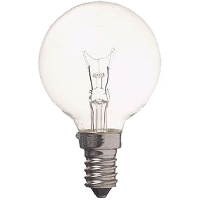 白熱電球 ベビーボール球 E12口金 25W 50mm径 クリア G501225C