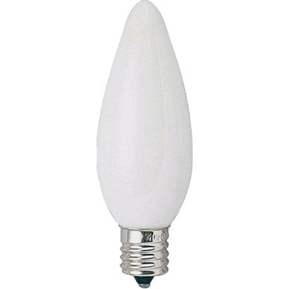 白熱ランプ シャンデリアランプ E12口金 25W 32mm径 ホワイト C321225W