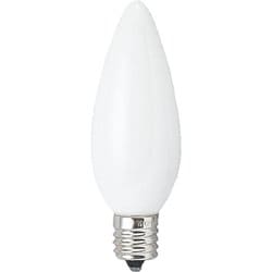白熱ランプ シャンデリアランプ E12口金 40W 32mm径 ホワイト C321240W