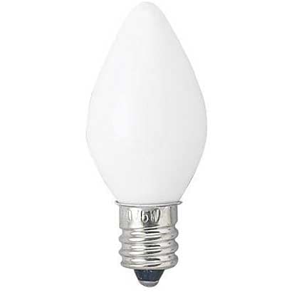 白熱電球 ローソク球 E12口金 7W C7 ホワイト C71207W