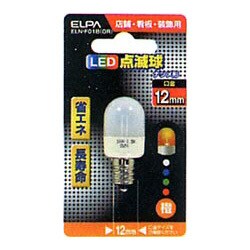 ELN-F01B-OR [LED電球 E12口金 オレンジ]