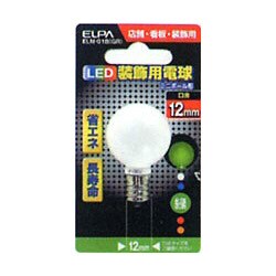 LED電球 E12口金 グリーン ELM-01B-GR