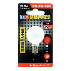 LED電球 E12口金 レッド ELM-01B-R